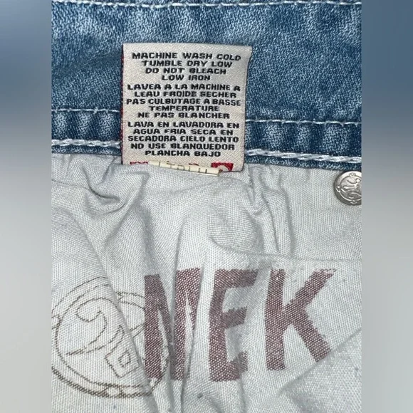 Y2K Low Rise MEK Denim USA Seychelles Flare Light Blue Jeans Women’s Size 25 - Picture 8 of 11